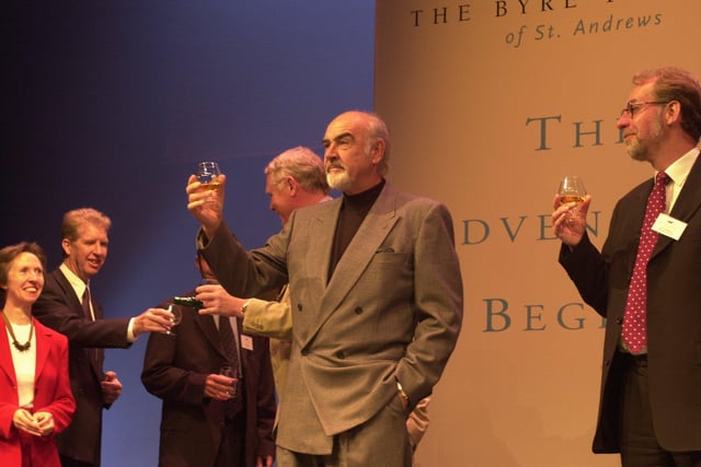 Sir Sean Connery raises a glass to the Byre Theatre