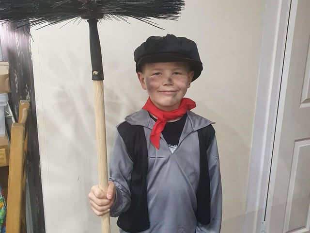 Alfie aged 7 from Waterlooville dressed as Bert from Mary Poppins for World Book Day.