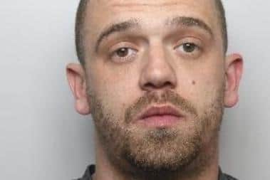 Pictured is Ben Allen, aged 29, of Jaunty Lane, Sheffield, who was sentenced at Sheffield Crown Court to 12 months of custody with a ten-year restraining order after he pleaded guilty to breaching a restraining order following contact with a former partner and to assaulting a further partner.