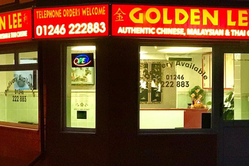 Golden Lee, 1 St. Helen's Street, S41 7QB. Rating: 4.5/5 (based on 200 Google Reviews). "The best Chinese food from the best Chinese takeaway I have ever been to."