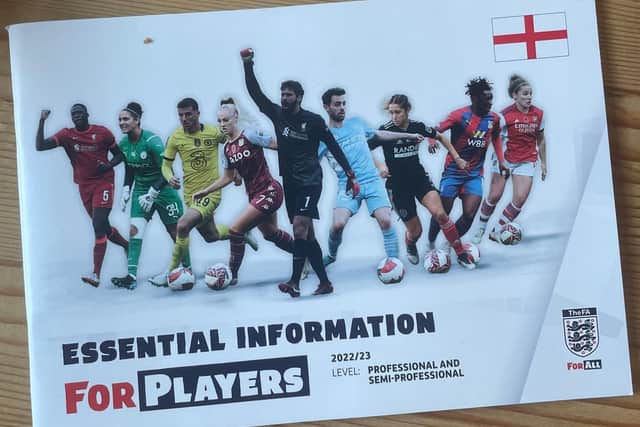 The Football Association's handbook containing advice for players