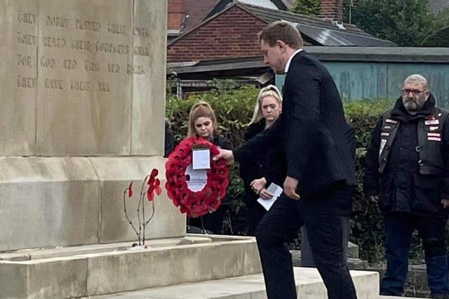 The service at All Saint’s Church followed by a parade and wreath laying at the Cenotaph.