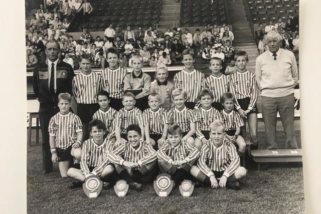 Sheffield United's under 13 team at Bramall Lane in 1989