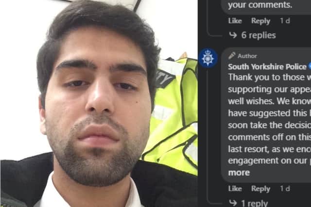 An appeal to find a missing man from Rotherham was sued by online trolls as an opportunity to spread hate in the comments section.