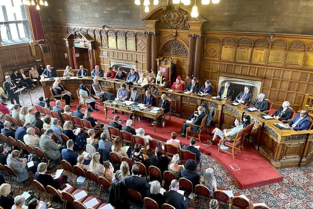 Sheffield Town Hall council chamber where the biggest decisions are made.