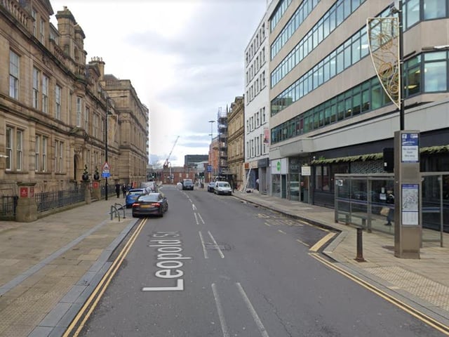 The fifth-highest number of reports of violence and sexual offences in Sheffield in January 2023 were made in connection with incidents that took place on or near Leopold Street, Sheffield city centre, with 9