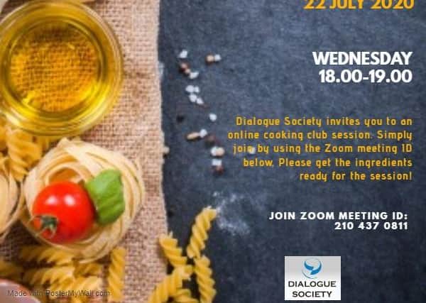 Sheffield's Dialogue Society are hosting a cooking session next week