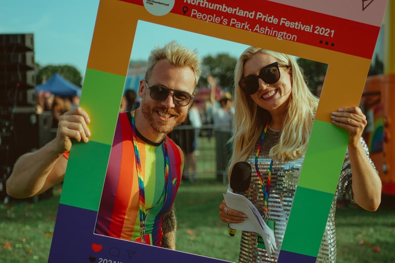 Northumberland Pride Festival hosts Stuart Hatton and Kelly Scott. Picture by Will Gorman Photography.