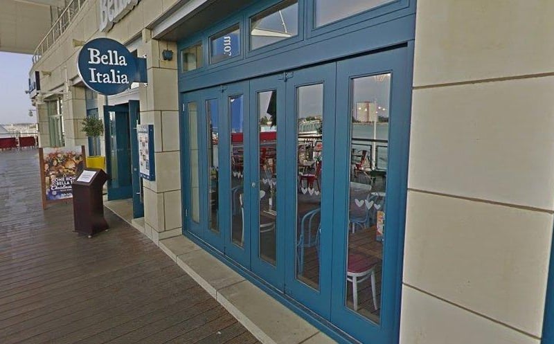 Bella Italia in Gunwharf Quays will be open for al fresco dining from April 12.