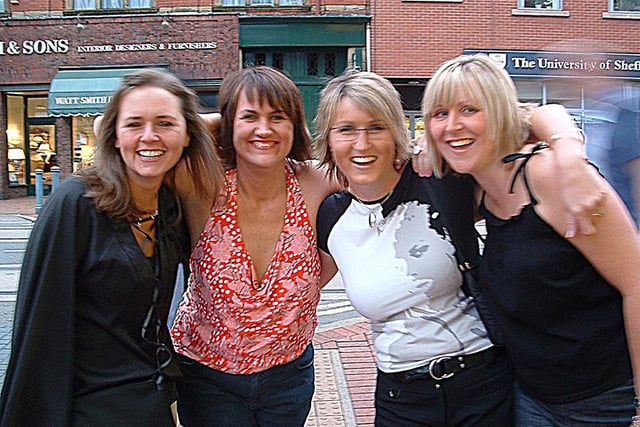 Girls on a night out in Sheffield in July 2004