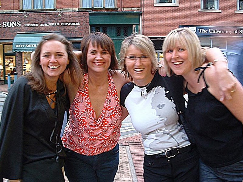 Girls on a night out in Sheffield in July 2004