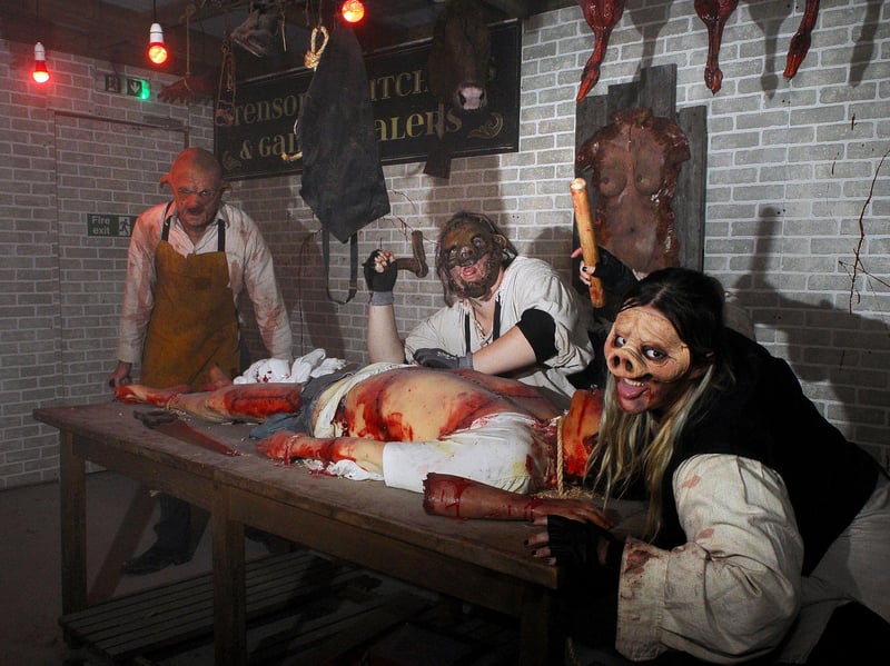A multi-award-winning scream park featuring five individual live-actor scare mazes, a central entertainment arena, street food stalls, and licensed bars for a full evening of high-intensity scares 🎃 Elvington Lane, York, YO19 5LT