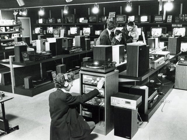 The television and audio department in the Brightside & Carbrook Store in the 1970s