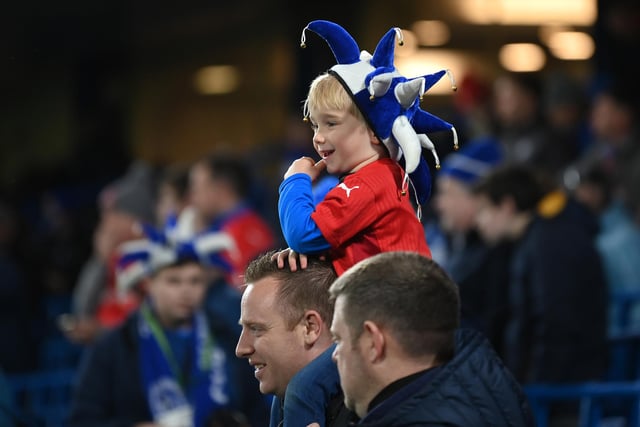 A fan of Chesterfield enjoys the build up to the big game.