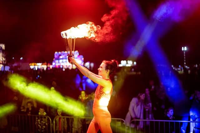There will be entertainment including a fire show and a firework display set to music at the Autumn Lights event in Sheffield