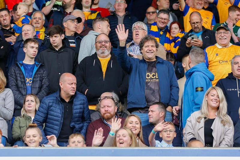 Mansfield Town fans before the match with Harrogate.