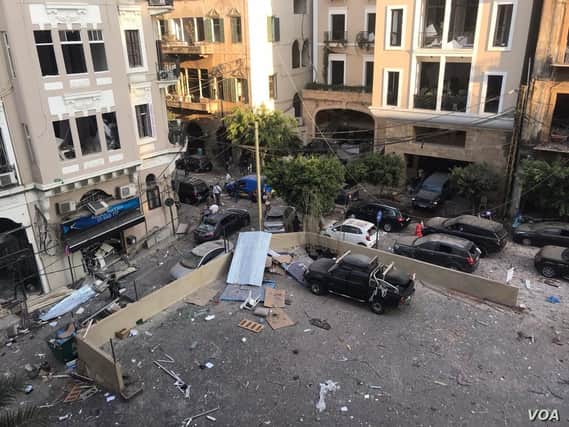 The aftermath of the explosion in Beirut, Lebanon's capital
