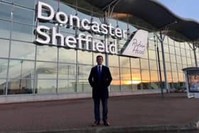 Don Valley MP Nick Fletcher at Doncaster Sheffield Airport. Credit: George Torr/LDRS