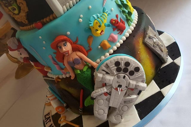 Disney's Little Mermaid features in this colourful cake.