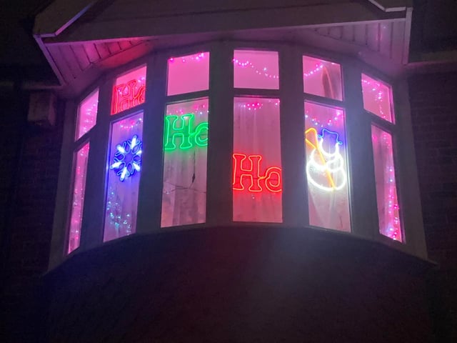 Clare Emmans has had her Christmas decorations up in Copnor Road since November 1.