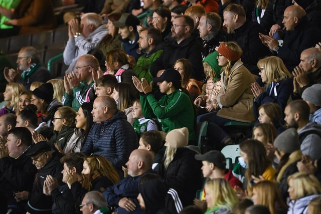Fans young and old look on at Easter Road.