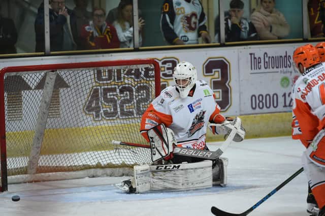 Rok Stojanovic in the first period at Guildford