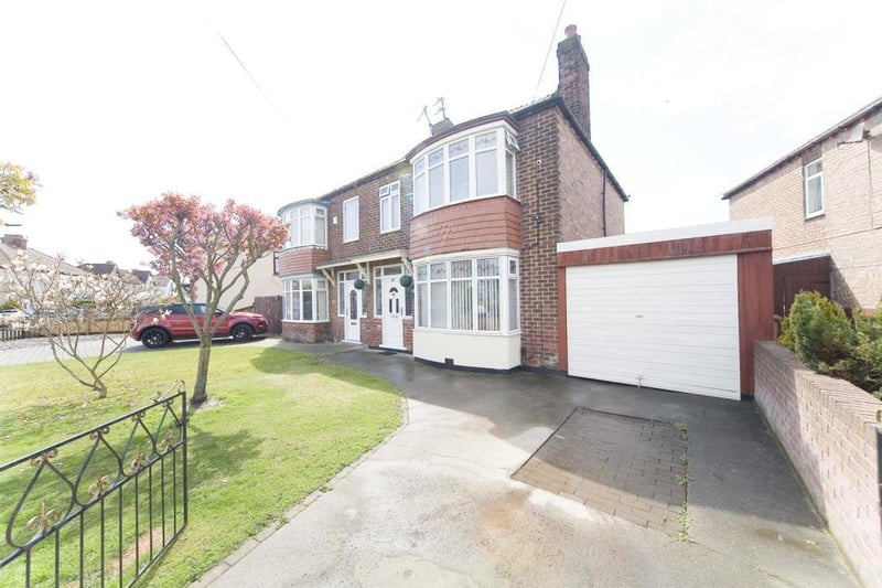 The semi-detached property, described as "modernised and upgraded family home" is on the market for £135,000.