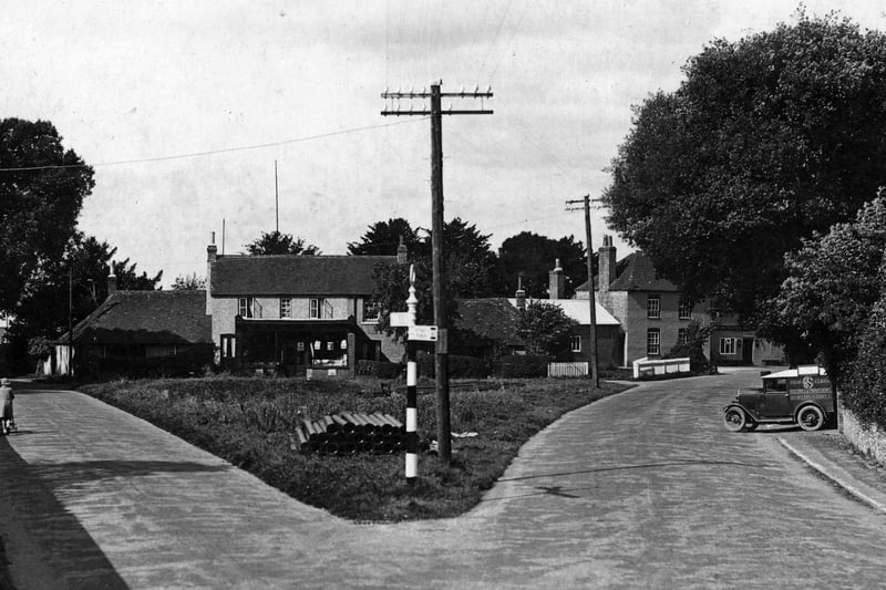 The Green at Denmead with a World Stores delivery van on the right. Picture: Paul Costen collection