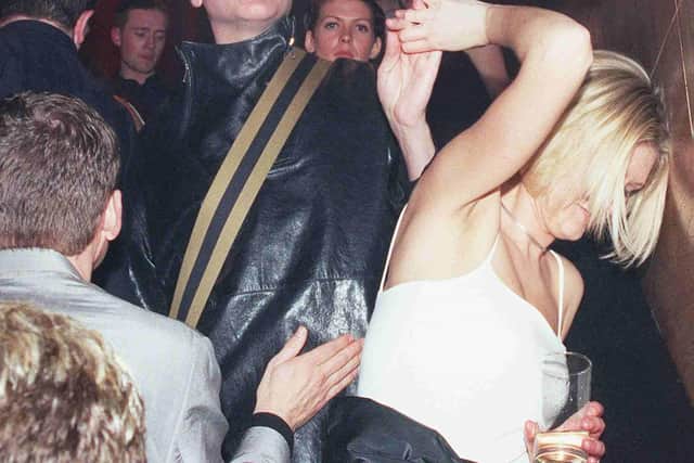 Human League’s Phil Oakey (centre) at Bed nightclub.