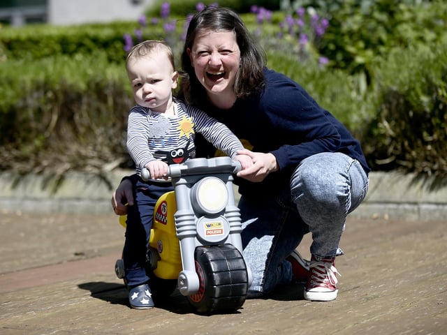 Lauren nominated herself and her 18-month-old son Alfie, as she has separated from her husband and her and Alfie will soon be leaving the family home when the lockdown is over. She wanted Alfie to have a souvenir of the first place he lived to treasure forever. Picture: Lisa Ferguson.