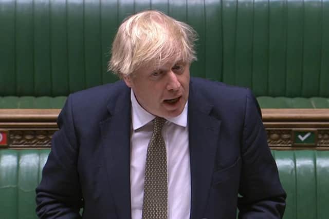 Prime Minister Boris Johnson speaks during Prime Minister's Questions in the House of Commons - House of Commons/PA Wire