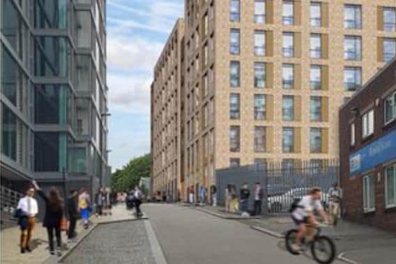 Construction has started on a £40m block of flats in Sheffield after months of archaeological investigations