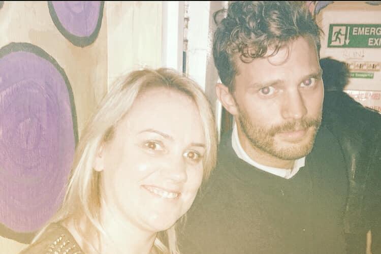 Lynda Cairns was lucky enough to bump into the Fifty Shades star at a party in Edinburgh.