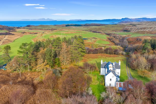 The 10-bedroom property, which dates back to the 1600s, sits in 10 acres of land with spectacular sea views