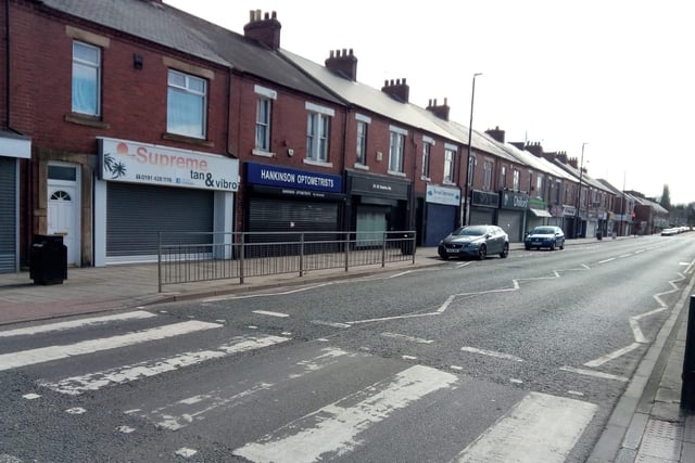 Shops are closed on Station Road.
