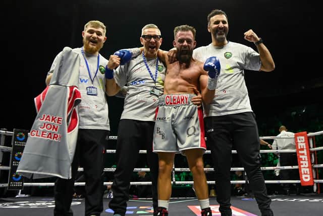Jake John Cleary and team Picture courtesy of Chris Dean for Boxxer