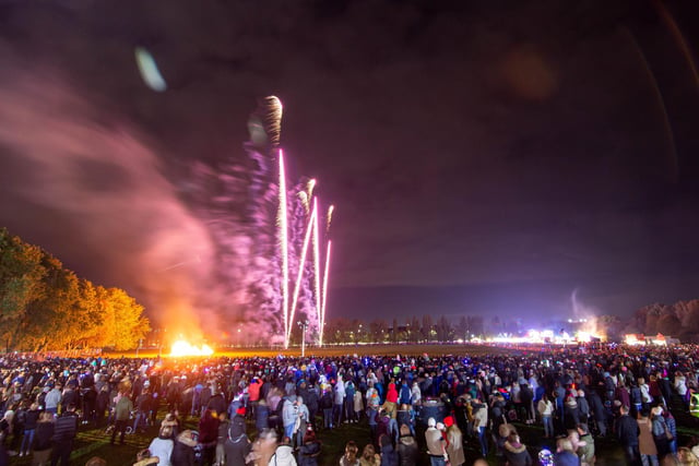 Cosham Bonfire and Fireworks Display at King George V Playing Field, Cosham, Portsmouth on Wednesday 3rd November 2021