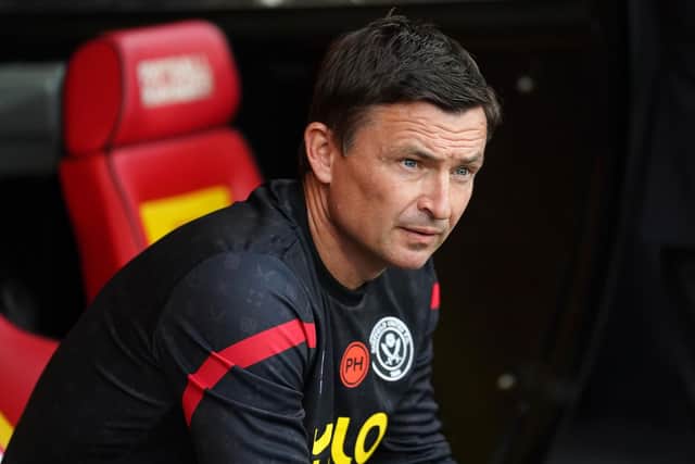 Sheffield United manager Paul Heckingbottom during the Sky Bet Championship match at Vicarage Road, Watford. Picture date: Monday August 1, 2022. PA Photo. See PA story SOCCER Watford. Photo credit should read: Adam Davy/PA Wire.