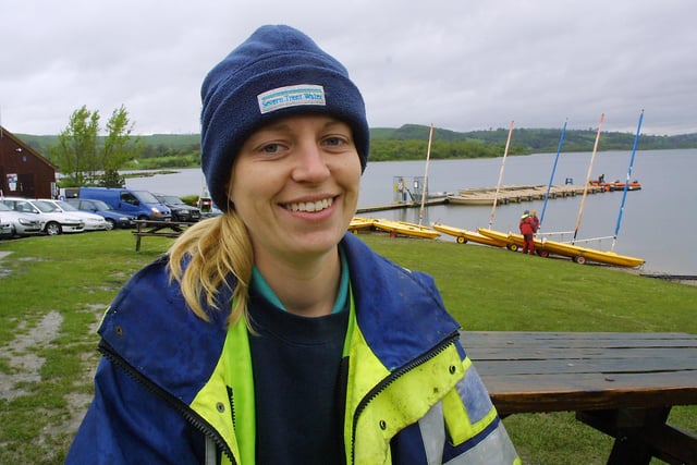 Park Ranger Rose Day pictured in front of the water activities and fishing centre at Carsington Water, the last reservoir to be built in the country in 2006