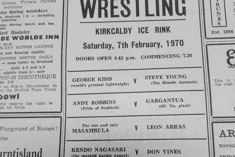 A night of wrestling at Kirkcaldy Ice Rink in 1970 - how many of these names do you recall?