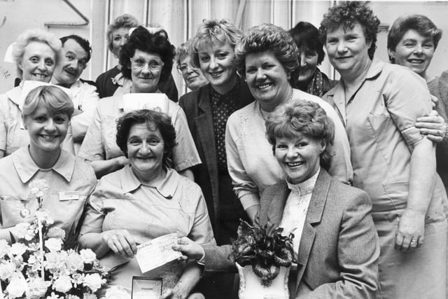 Mary Ellen Edwards, retired from South Shields Hospital in 1987 after 26 years as a nursing auxiliary.  Are you in the picture?