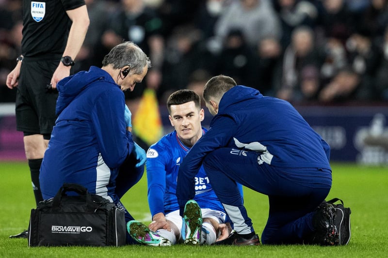 OUT - Welsh midfielder is sidelined until after the winter break after sustaining a knee problem against Hearts at Tynecastle earlier this month. 