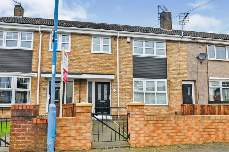 This three bedroom terraced house is on the market for £100,000.