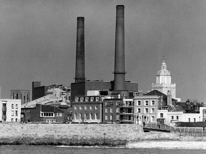 Even power stations were beautiful when the Victorians built them. Portsmouth Power Station supplied electricity to the region from 1894 until 1977, when it closed. The twin chimneys were demolished in 1981, with the main building coming down the following year.