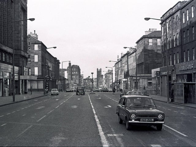 Lothian Road looking north.