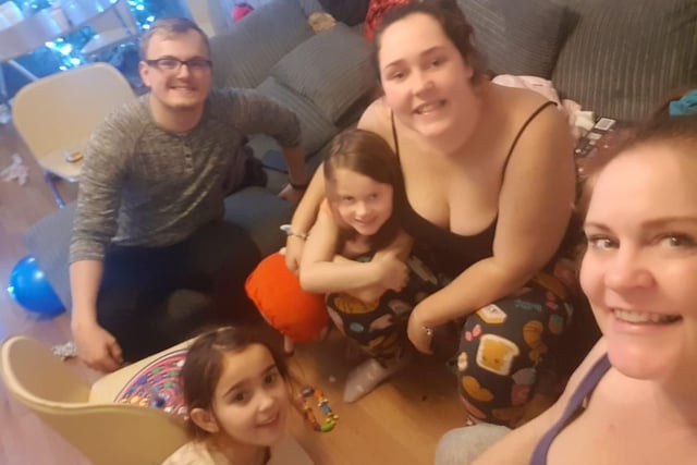 People across the Portsmouth area celebrated New Year's Eve their own way. Here Heidi Main is delighted to be spending it with family