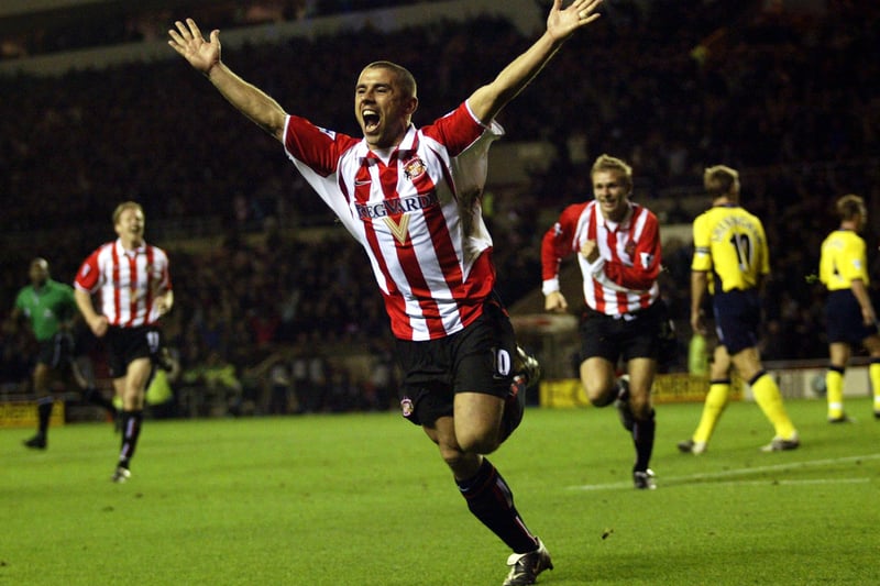 Super Kev never did notch a goal for England. But he did score for Sunderland! And rather often.