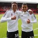 Sheffield United striekrs Daniel Jebbison and Will Osula