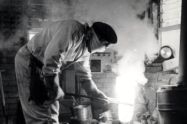 Abbeydale Industrial Hamlet
Brass Founder Don Benton at work at the hamlet in 1982
