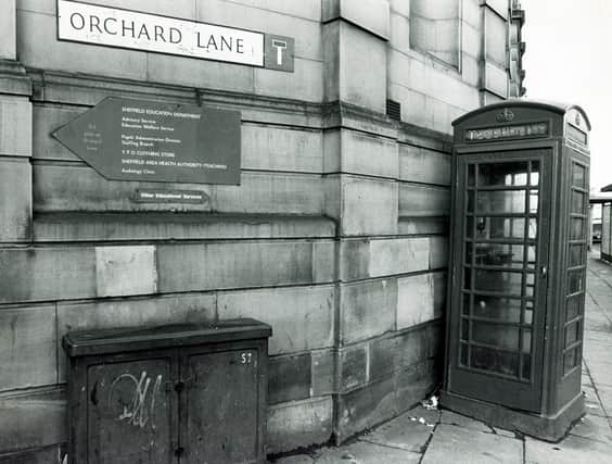 When there was a telephone box on every corner - Orchard Lane, Sheffield, in 1988